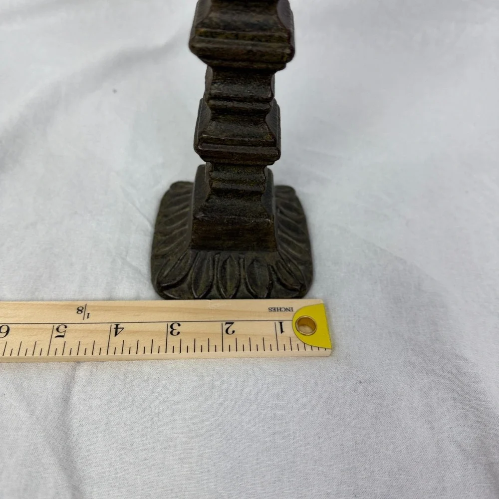 Cast Iron Fleur De Lis‎ Finial Statue Bookend Shelf Decor Accent Piece